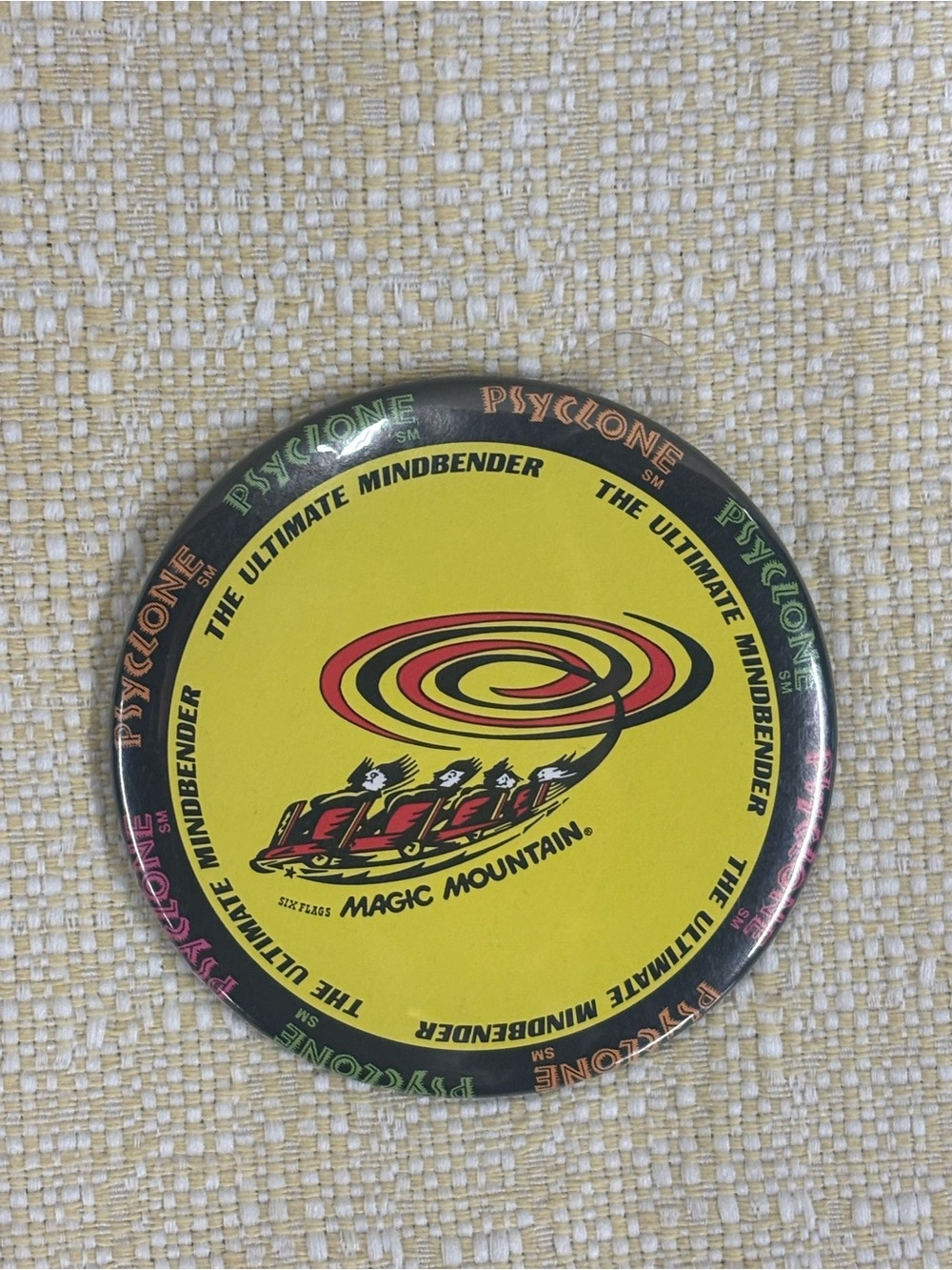 Vintage Psyclone Yellow Mindbender Disc - pin
